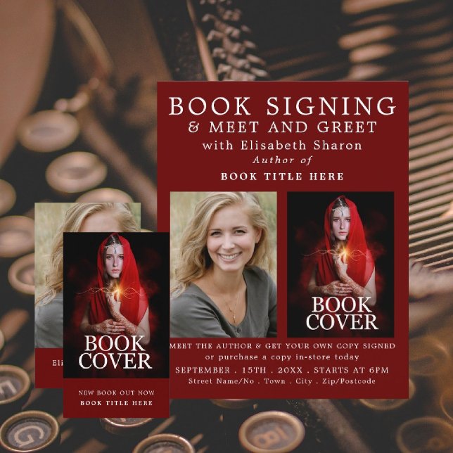 Personalised Photos, Author's Book Signing Advert Flyer (Creator Uploaded)