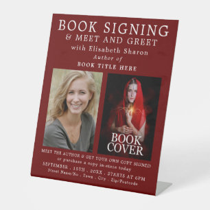 Personalised Photos, Author's Book Signing Advert Pedestal Sign