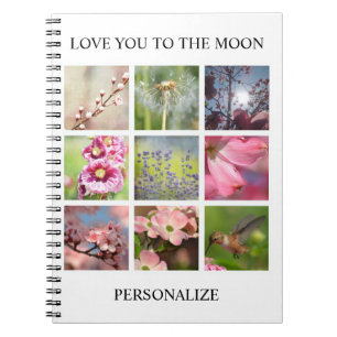 Personalised Photos Collage with Your Text Notebook
