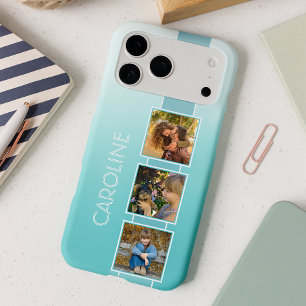 Personalised Photos On Aqua Turquoise Green