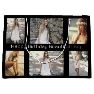 Personalised Photos & Text Multi Occasion Large Gift Bag