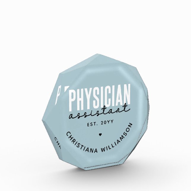 Personalised Physician Assistant PA Graduation Photo Block (Left)