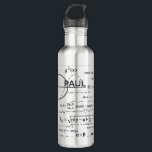 Personalised Physics Gifts for Physicists 710 Ml Water Bottle<br><div class="desc">Not sure what to get for the physics fan in your life? This is one great idea with a cool design of neat physics diagrams and formulas with a place for your personalisation. Add name/initials/monograms or delete if desired or click the "Customise It" button to go to the design tool...</div>