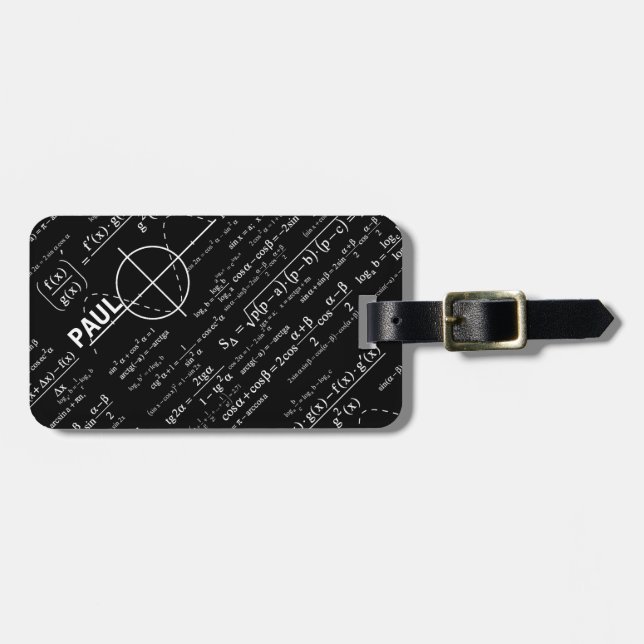 Personalised Physics Gifts for Physicists Luggage Tag (Front Horizontal)