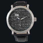 Personalised Physics Gifts for Physicists Watch<br><div class="desc">Not sure what to get for the physics fan in your life? This is one great idea with a cool design of neat physics diagrams and formulas with a place for your personalisation. Add name/initials/monograms or delete if desired.</div>