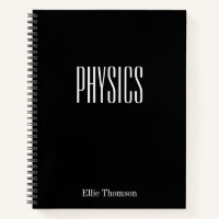 Personalised Physics Graph Paper Simple Black