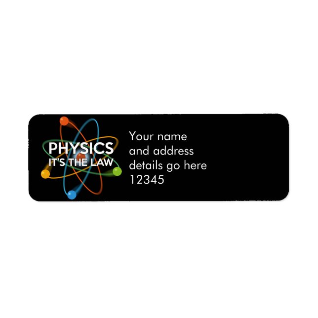 Personalised PHYSICS. IT'S THE LAW (Front)