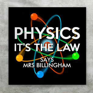Personalised Physics It's the Law Science Poster