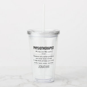 Personalised Physiotherapist Funny Acrylic Tumbler