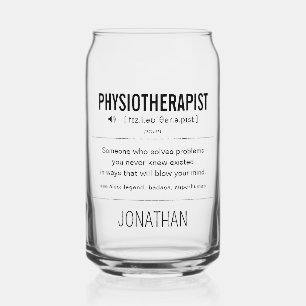 Personalised Physiotherapist Funny Can Glass