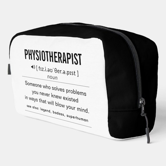 Personalised Physiotherapist Funny Dopp Kit (Right Corner)