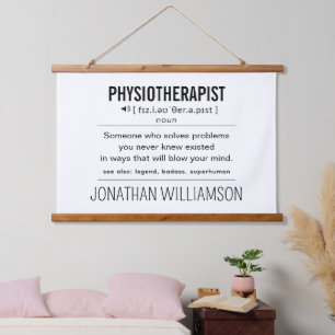 Personalised Physiotherapist Funny Hanging Tapestry
