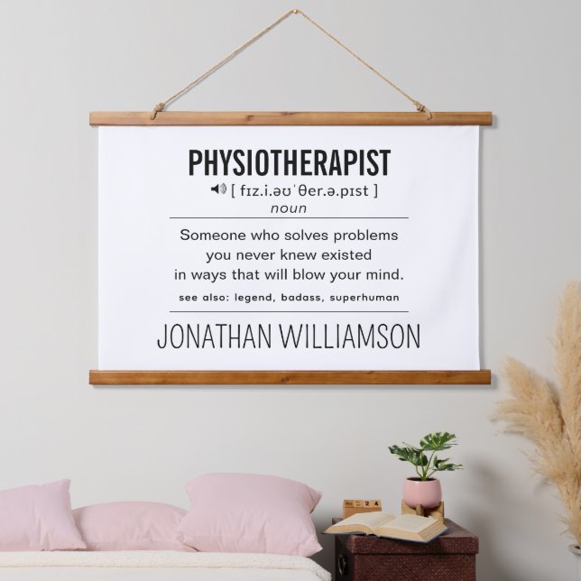 Personalised Physiotherapist Funny Hanging Tapestry (Bedroom)