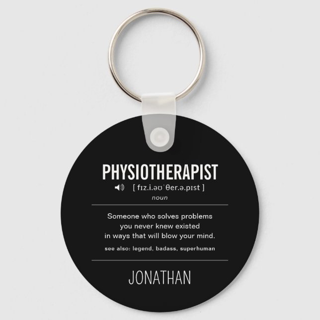 Personalised Physiotherapist Funny Key Ring (Front)