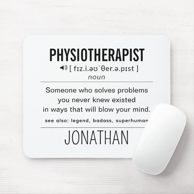 Personalised Physiotherapist Funny Mouse Mat (With Mouse)