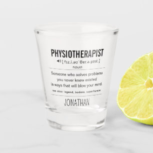 Personalised Physiotherapist Funny Shot Glass