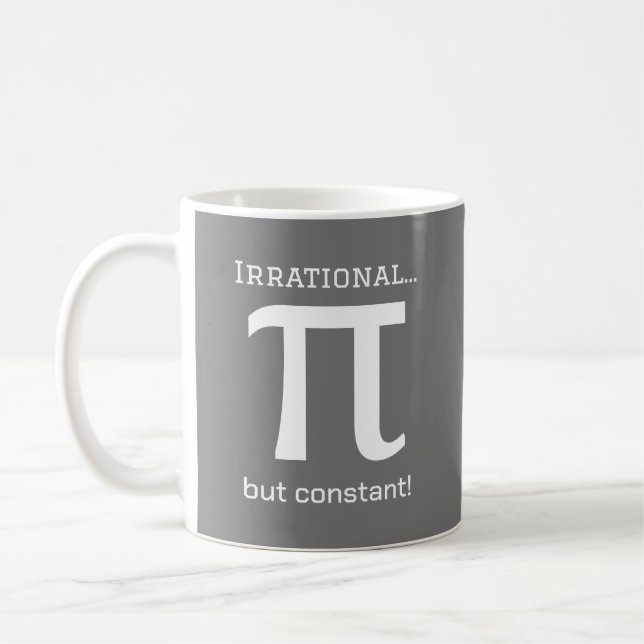 Personalised Pi Symbol, Math Lover Coffee Mug (Left)