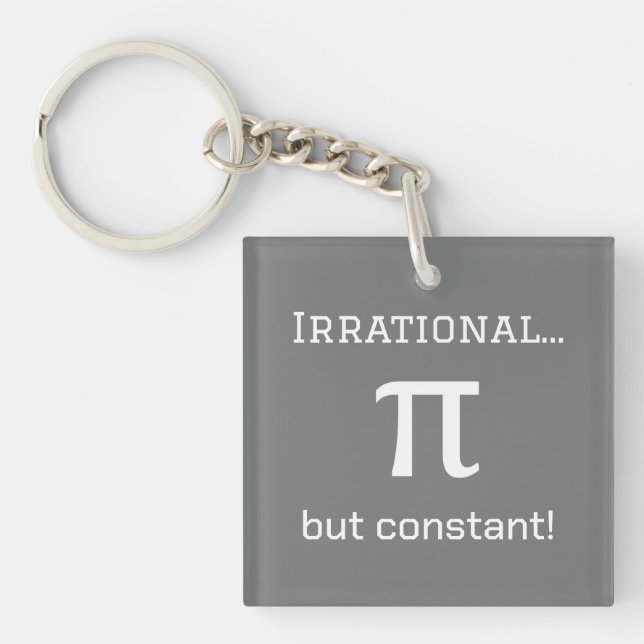 Personalised Pi Symbol, Math Lover Keychain (Front)