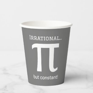Personalised Pi Symbol, Math Lover Paper Cups