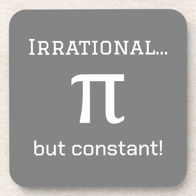 Personalised Pi Symbol Math Lover Teacher, Student Coaster (Front)