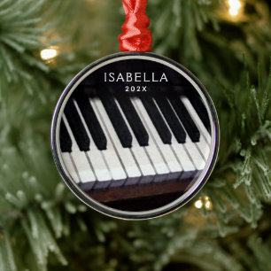 Personalised Piano Collection Metal Tree Decoration