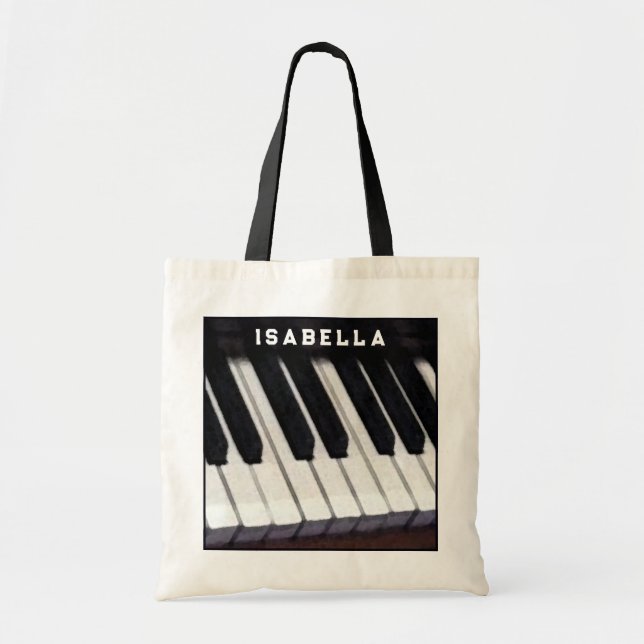 Personalised Piano Design Tote Bag (Front)