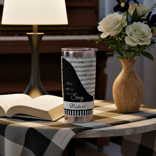Personalised piano insulated tumbler