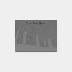 Personalised Piano Keyboard Musical Notes Post It