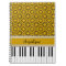 Personalised Piano Keys Black Quatrefoil on Gold