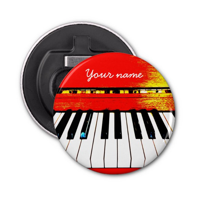 Personalised Piano Keys Bottle Opener (Front)