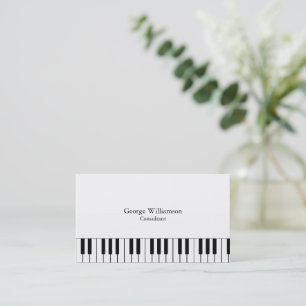 Personalised Piano Keys Instruments Business Card