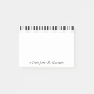 Personalised Piano Keys Instruments Post-it Notes