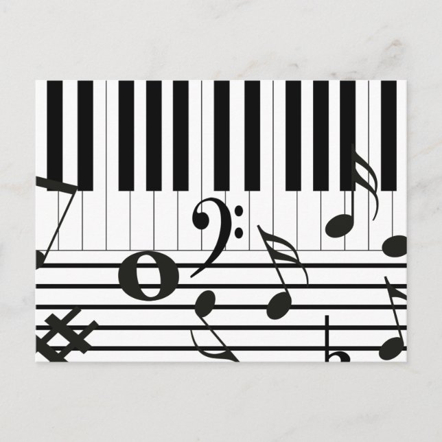 Personalised Piano Keys Instruments Postcard (Front)