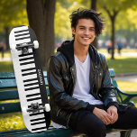 Personalised Piano Keys Music Musical Instrument Skateboard<br><div class="desc">Scale up your style and add a musical flourish to your tricks and flips,  with this cool piano themed skateboard. With a black and white piano keys design,  the skateboard can be personalised with a name. Sure to strike a chord with music lovers,  this is a skateboard to note.</div>