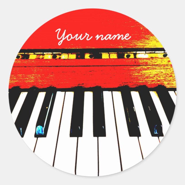 Personalised Piano Keys Sticker (Front)