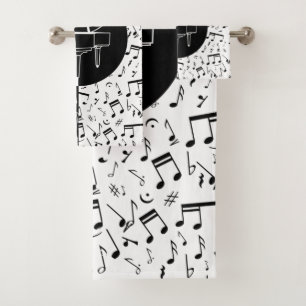 Personalised Piano lover art Bath Towel Set