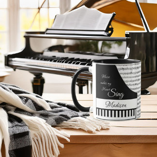 Personalised piano mug