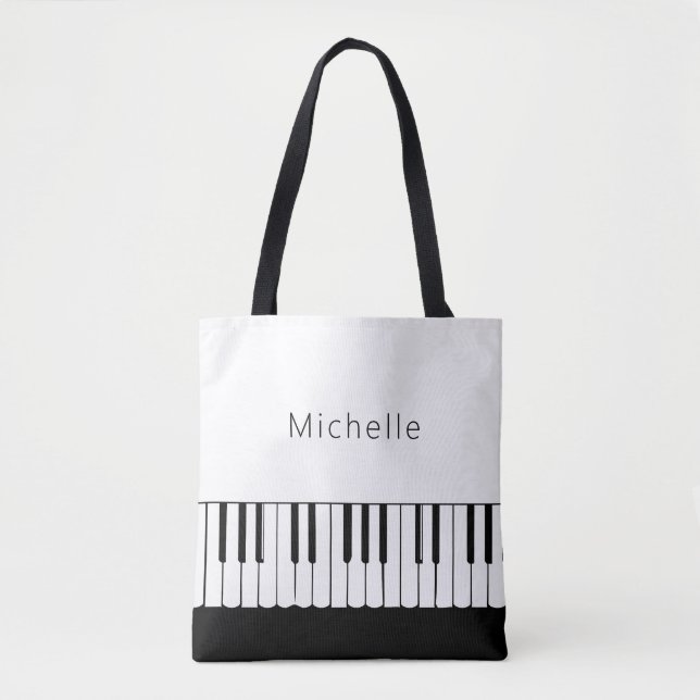 Personalised Piano Music Tote Bag (Front)