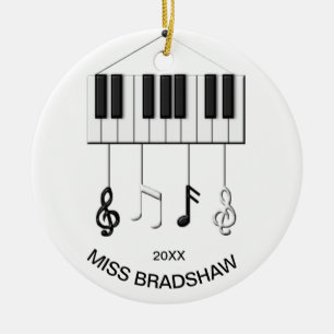 Personalised  Piano Teacher  Ornament