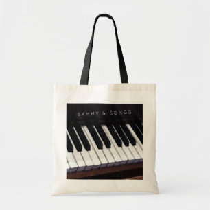 personalised piano tote bag