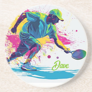 Personalised Pickle Ball Stone Coaster