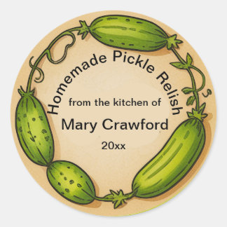 Personalised Pickle Canning Jarring Labels
