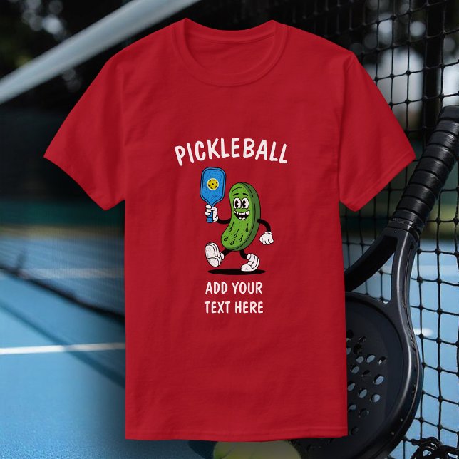 Personalised Pickle Playing Pickleball Funny  T-Shirt (Creator Uploaded)