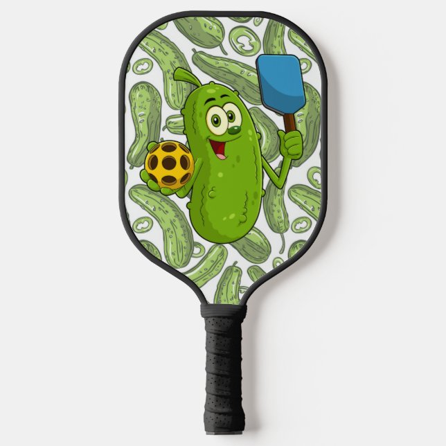 Personalised pickle-themed pickleball paddle (Front)