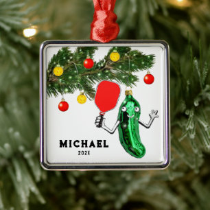 Personalised Pickleball 2026 Collectable Metal Tree Decoration
