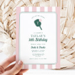 Personalised Pickleball Birthday Invitation<br><div class="desc">Personalised Pickleball Birthday Invitation for special milestone party like 21st,  30th,  40th,  50th,  60th etc or any age. You can change the pink and green to colours of your choice and add their initial to the pickleball paddle. Perfect for Dinks and Drinks,  Pickleball Tournament or any pickleball themed party.</div>