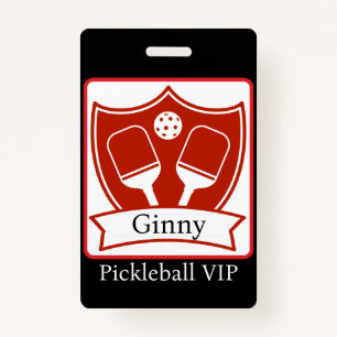 Personalised Pickleball Bold VIP  ID Badge