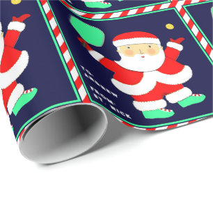 Personalised Pickleball Christmas Gift Wrapping Paper
