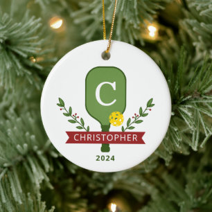 Personalised Pickleball Christmas Ornament