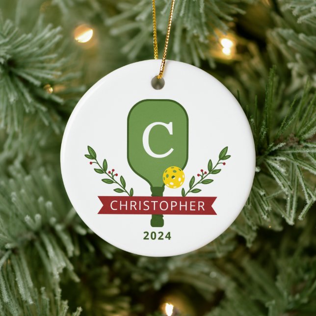 Personalised Pickleball Christmas Ornament (Tree)